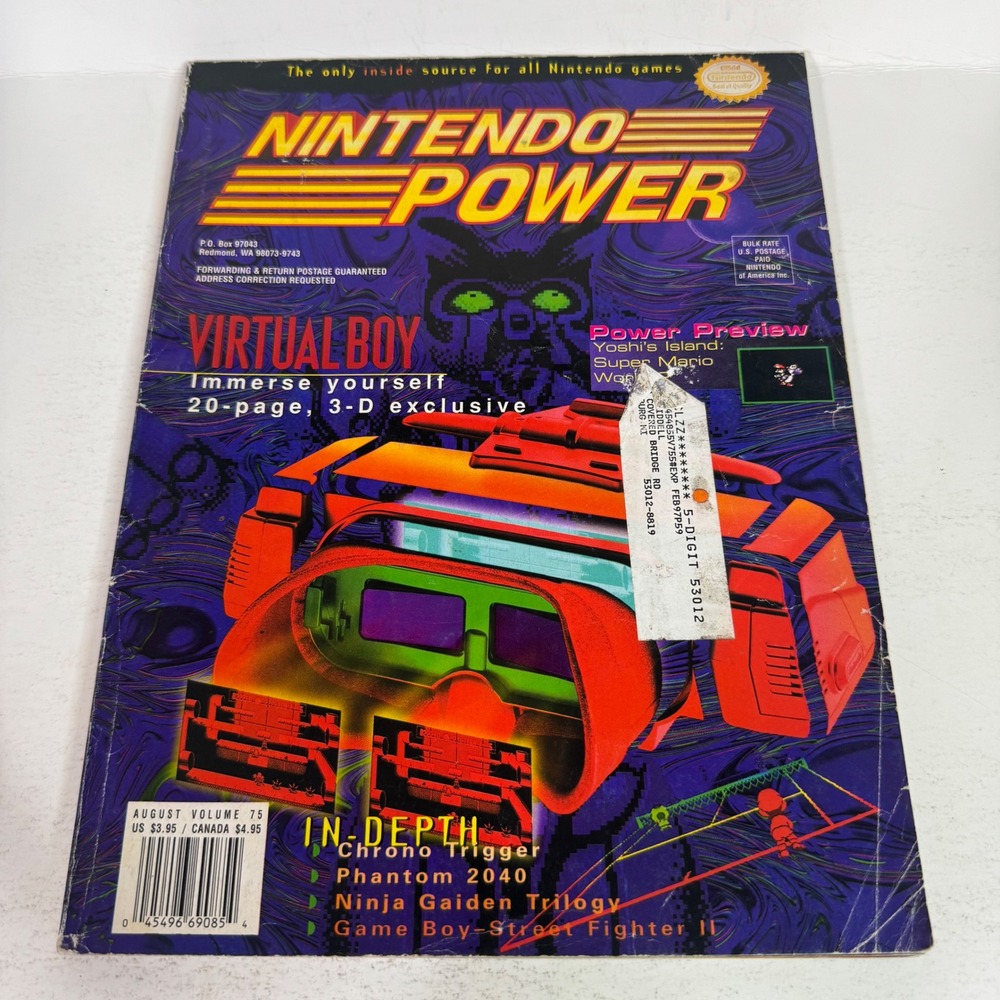 Nintendo Power Magazine Volume 75 August 1995 Virtual Boy Chrono Trigger Good